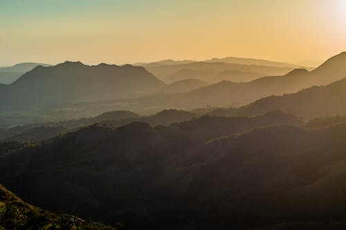 Free View Of Hills and Mountains Stock Photo