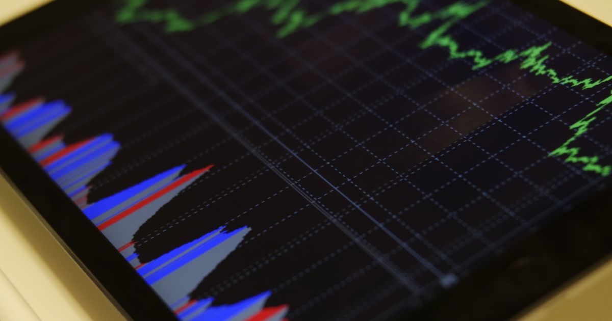 Candlestick trading chart showing price blocks and market structure