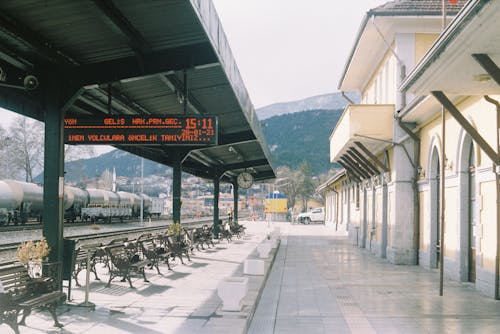 Railway Station in City in Turkey
