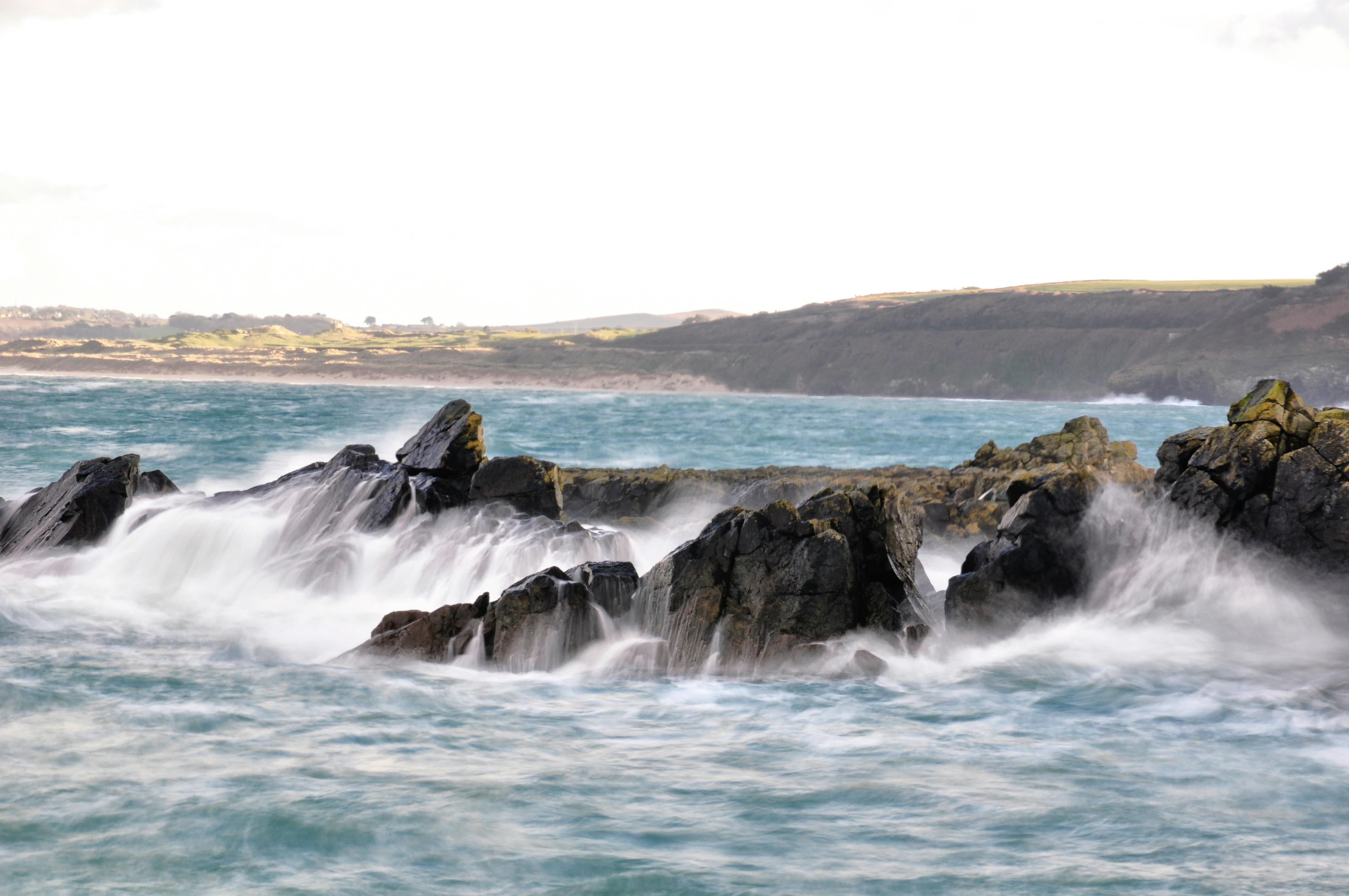 Free stock photo of coast line, rocks, waves breaking