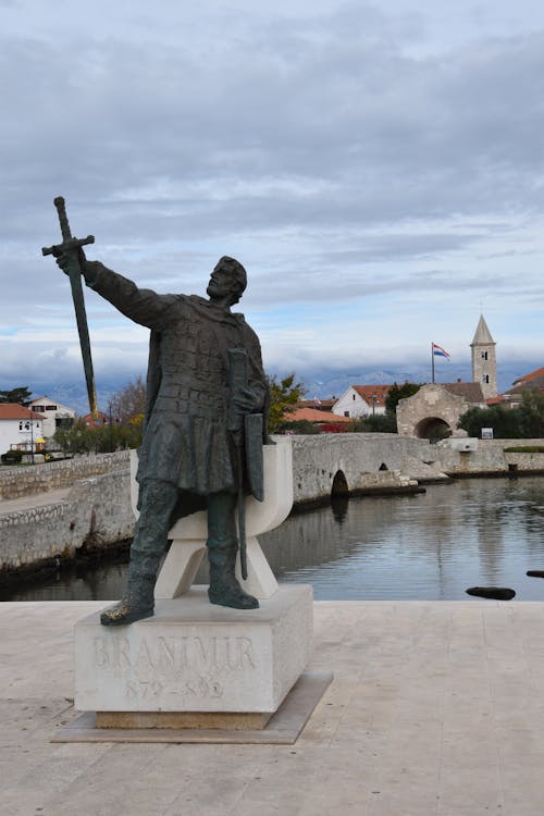 View of the Monument of Duke Branimir in Nin, Croatia