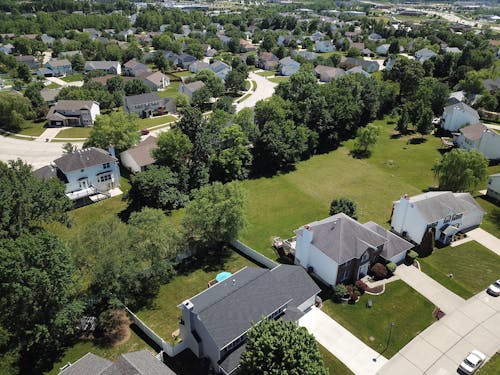 Aerial Photography of Houses and Trees