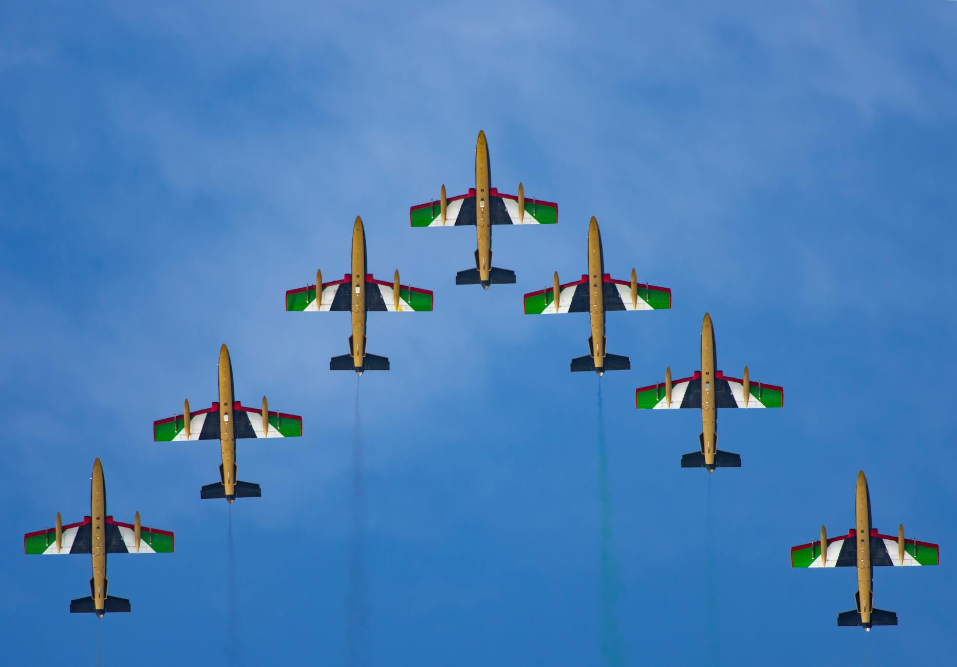 UAE Aerobatic team Fursan Al Emarat The Knights displayed their performance in Istanbul Teknofest 2023