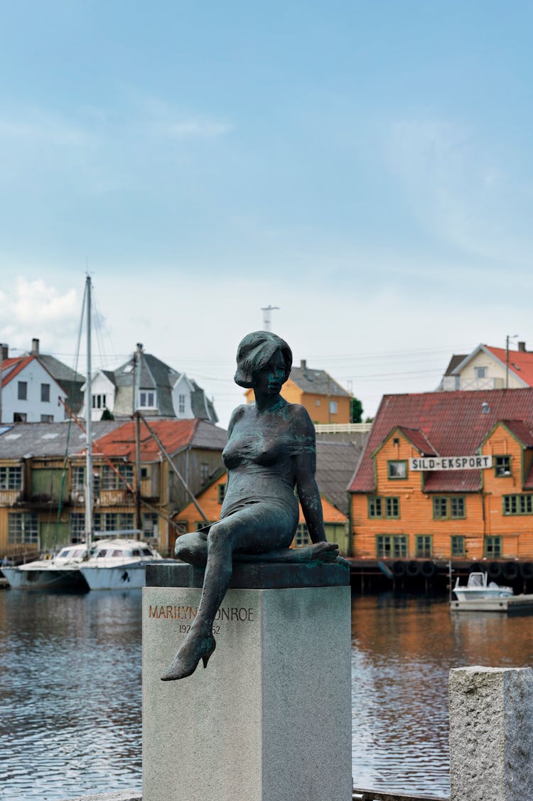 Statue Of Marilyn Monroe In Haugesund In Norway