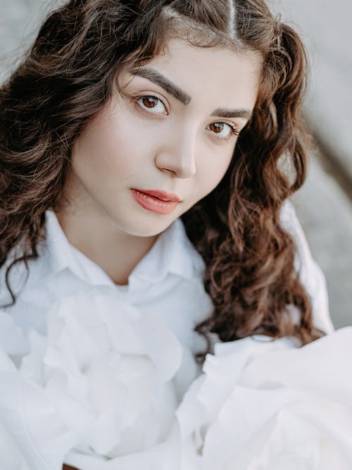 Portrait of Woman with Brown Hair