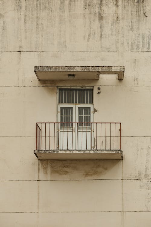 View of a Balcony of an Old Building 