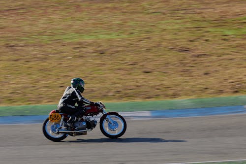 Motorcycle Rider on Circuit