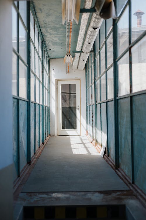  Corridor Connecting the Buildings of an Abandoned Factory