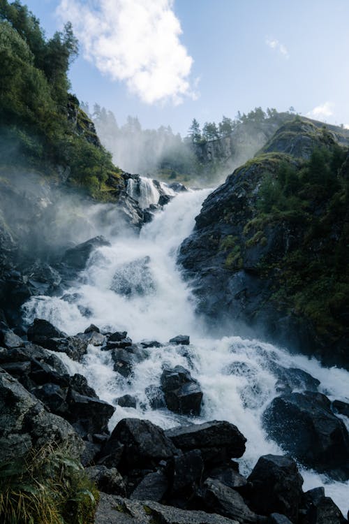 Foto stok gratis air terjun, gunung, indah