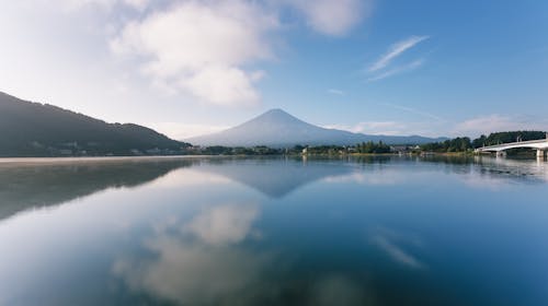 Lake and Volcano behind