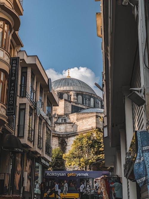 Hagia Sophia behind Alley in Istanbul