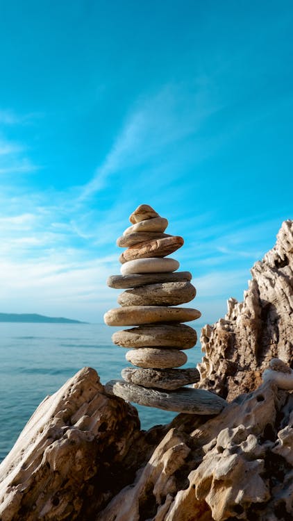 Tower of Rocks by the Shore · Free Stock Photo