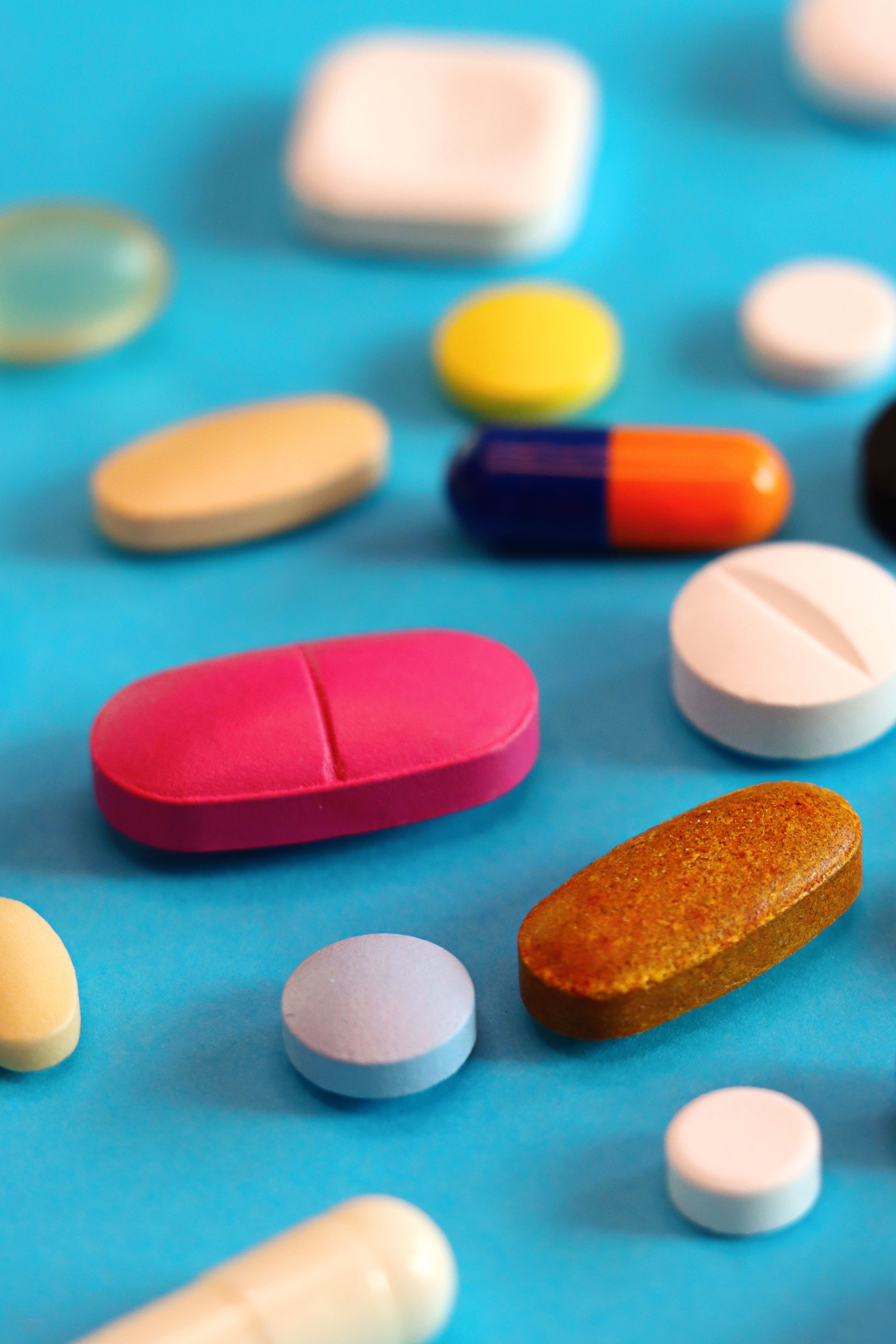 Photo gratuite de amélioration de la santé, arrière plan bleu, articles ...