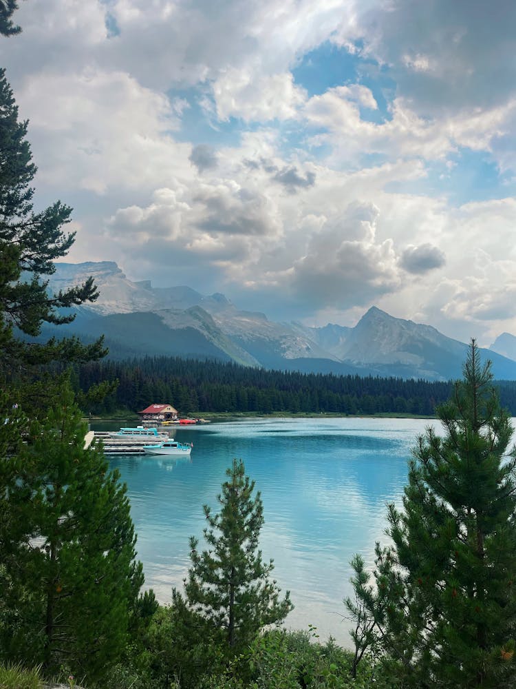 Lake In Jasper National Park In Canada