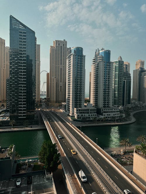 Skyscrapers in Dubai in Sunlight 