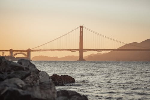 Ilmainen kuvapankkikuva tunnisteilla auringonlasku, golden gate, Golden gate -silta