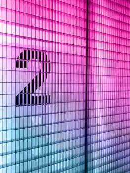 Pink Panel Labeled With 2 Number