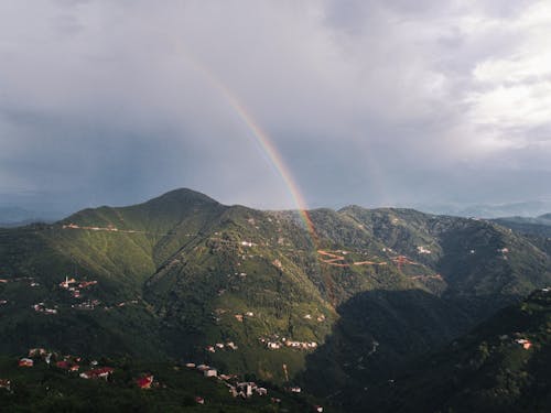 Fotobanka s bezplatnými fotkami na tému dedín, dedina, dúha