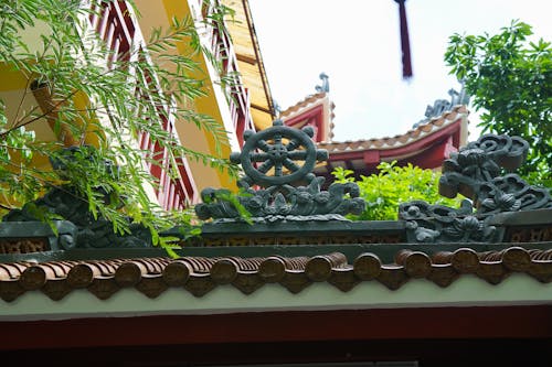 Free stock photo of buddhism, festive, green building