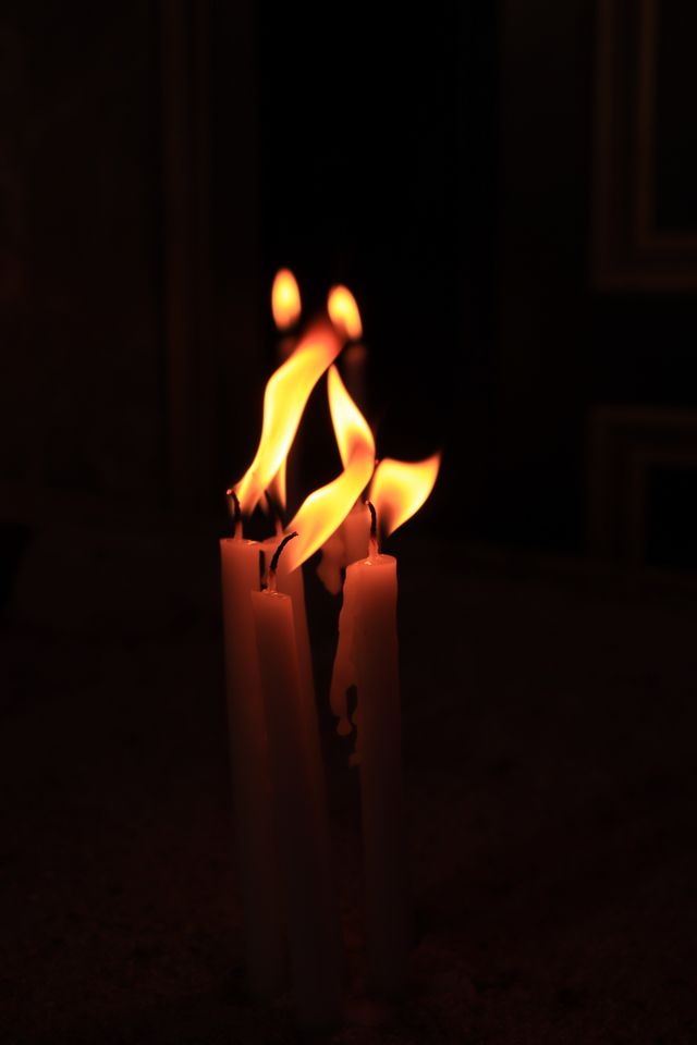 Sala del commiato con candele
