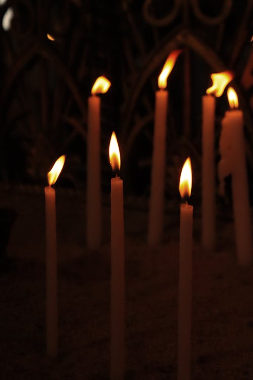 Close-up of Lit Candles 