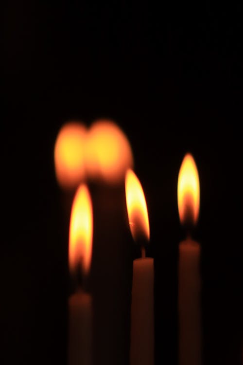 Close-up of Burning Candles 