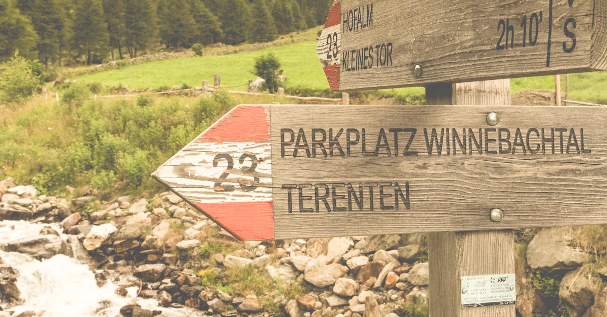 Parkplatz Winnebacjtal Terenten Wood Signage