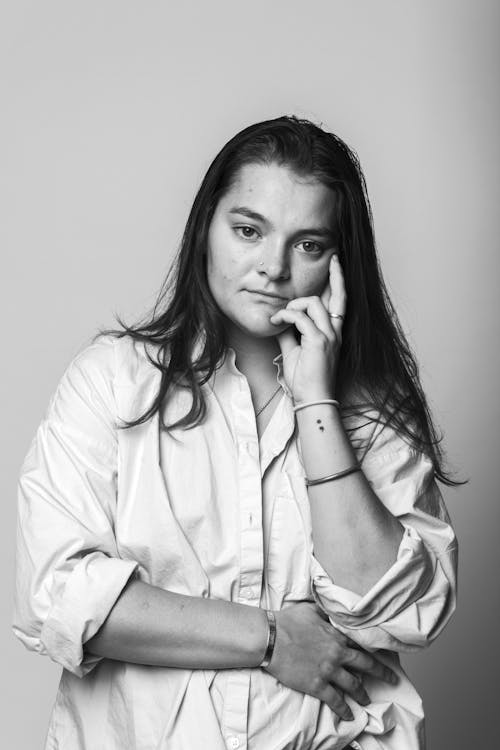 Portrait of Woman in Shirt