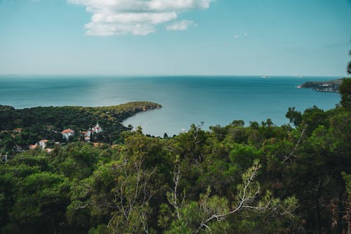 Aerial View of the Buyukada Coast, Princes Islands in the Sea of Marmara