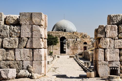 Free Explore the historic Umayyad Palace ruins in Amman, Jordan, showcasing ancient architecture. Stock Photo