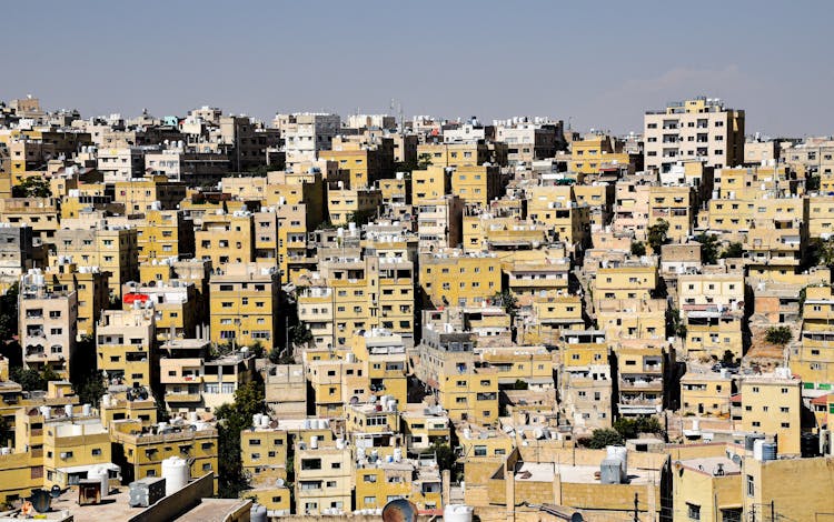 Residential Area Of Amman On A Hillside