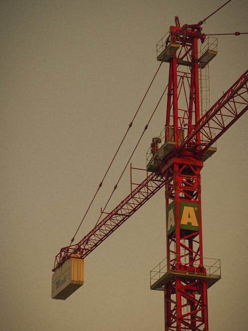 Contruction Crane under Clear Sky