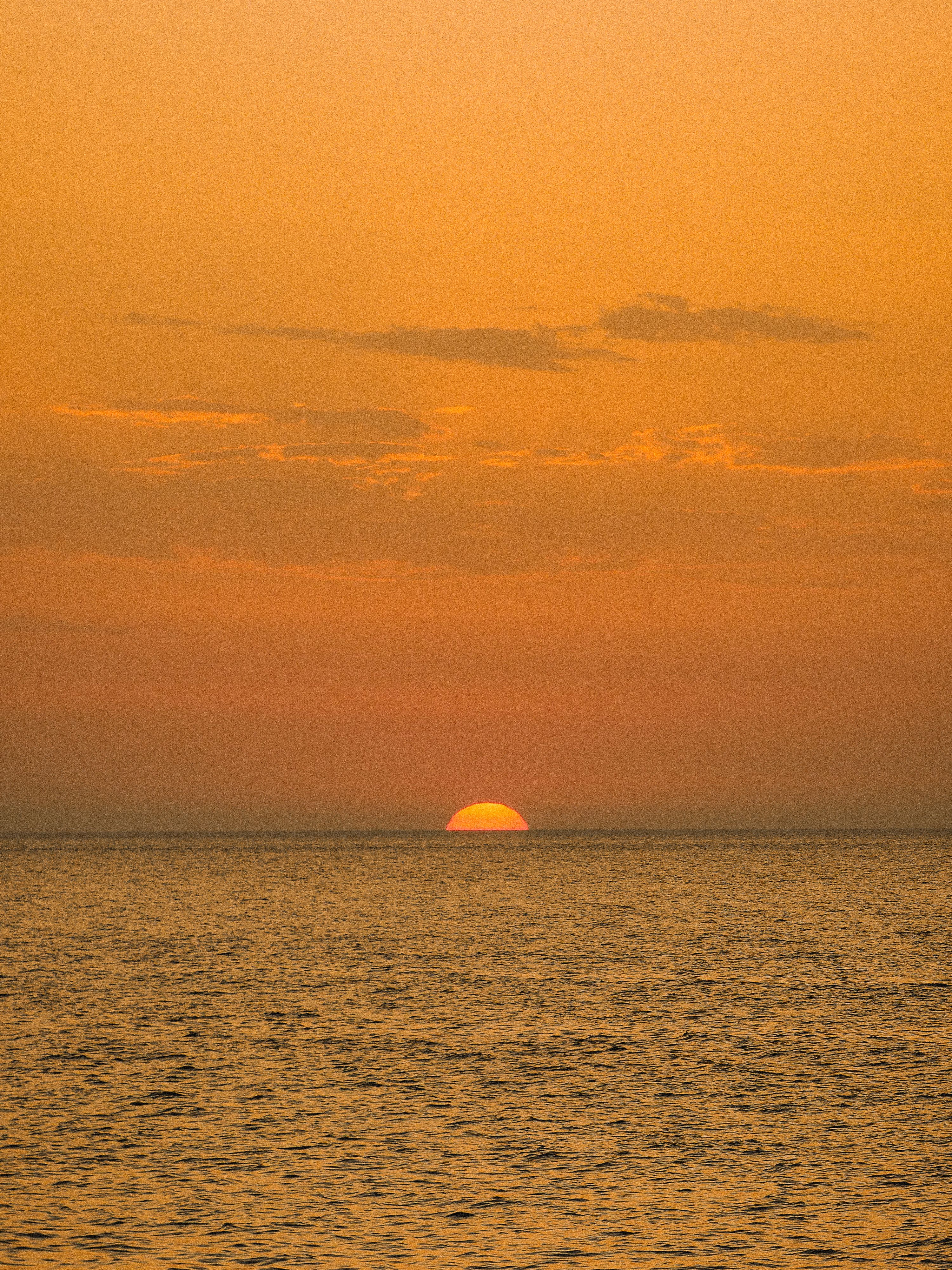 Golden Light of the Setting Sun Reflecting Off the Ocean · Free Stock Photo