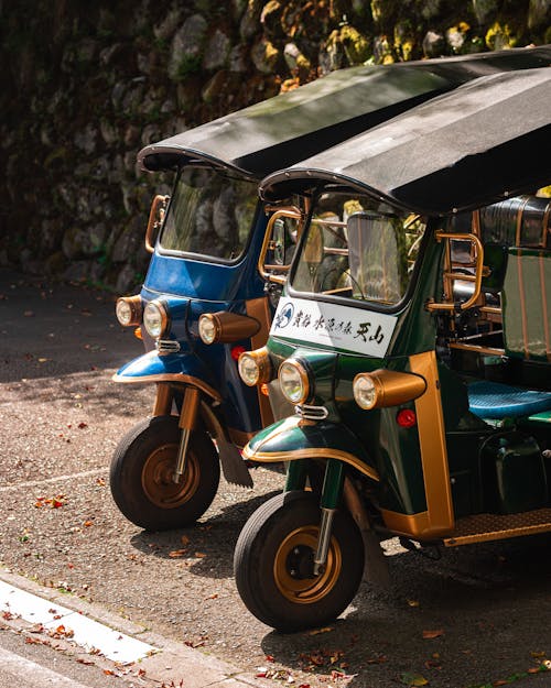 Parked Auto Rickshaws