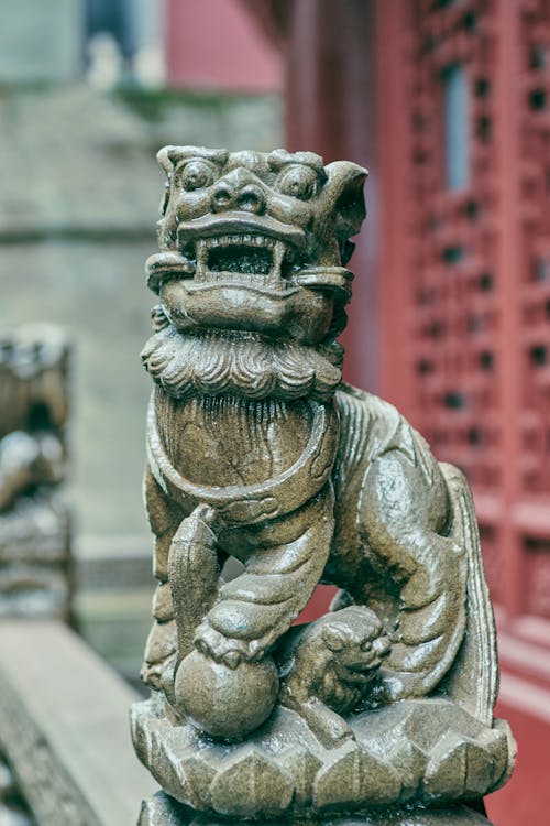 Stone Sculpture of a Lion 