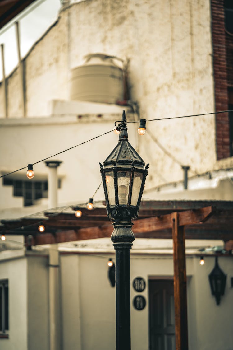 A Vintage Lantern On The Street 