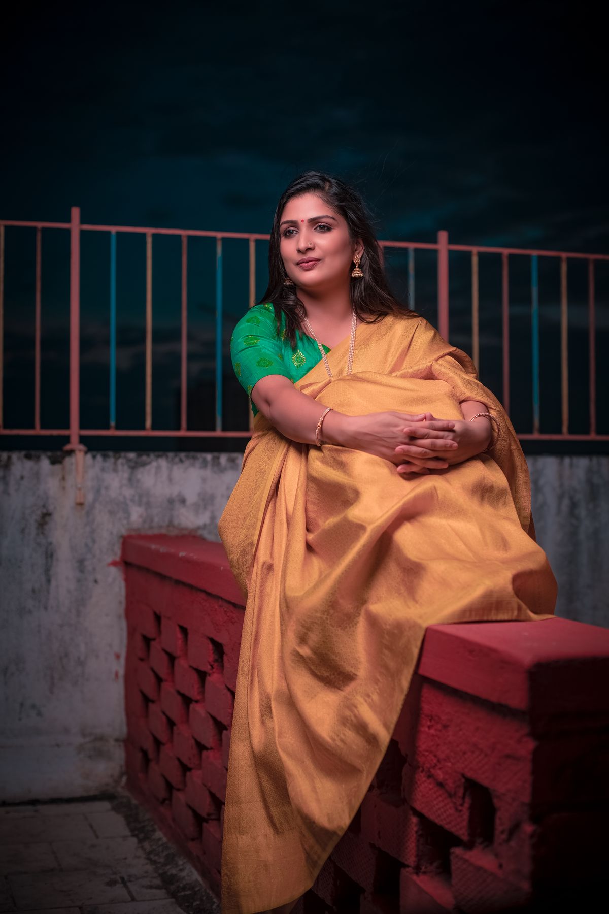 Woman Wearing Sari on a Pier · Free Stock Photo