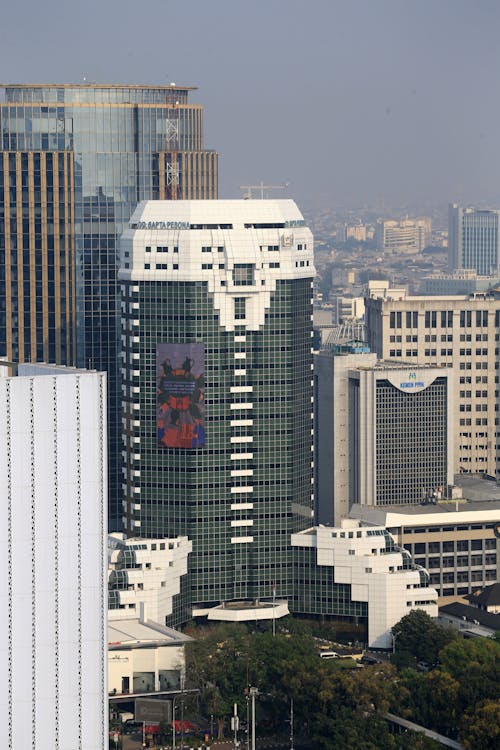 Cityscape of Jakarta with Gedung Sapta Pesona Skyscraper