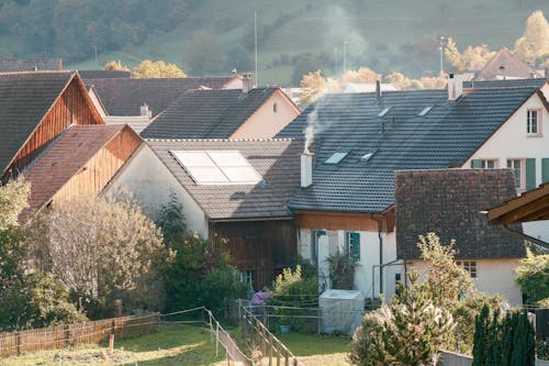 Kostnadsfri bild av avskilt hus, by, byar