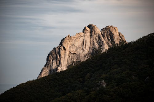 Free Rock Formation in the Mountains at Dawn  Stock Photo