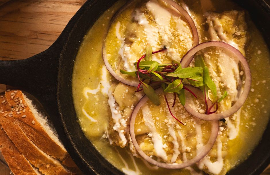 Grilled fish with salsa verde