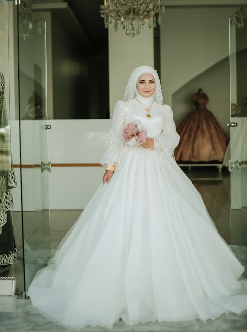 Beautiful Bride Holding a Bouquet