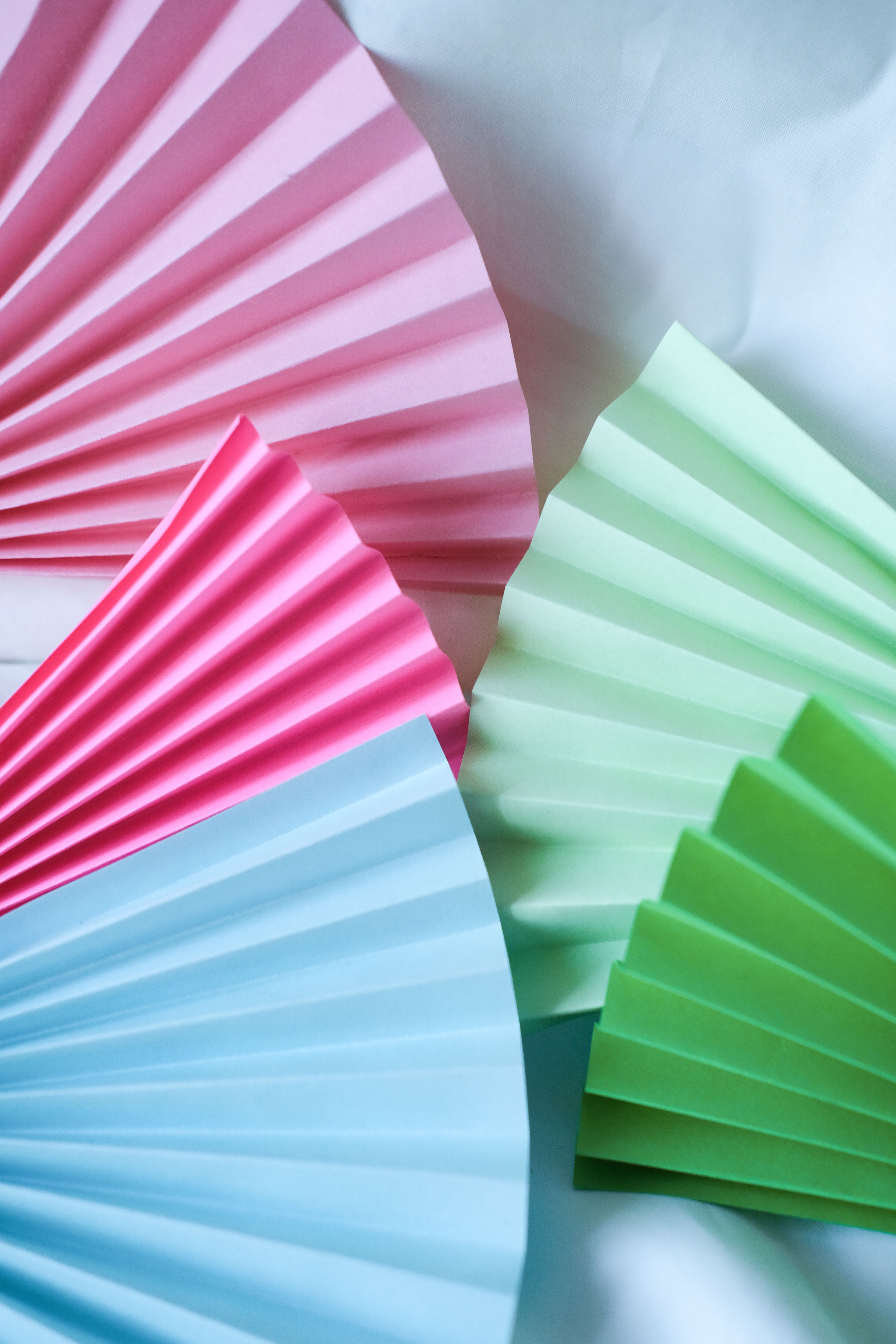 Colorful Home Made Paper Fans · Free Stock Photo