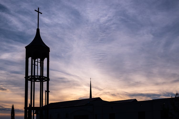 Sunday Morning Sunrise Over Church