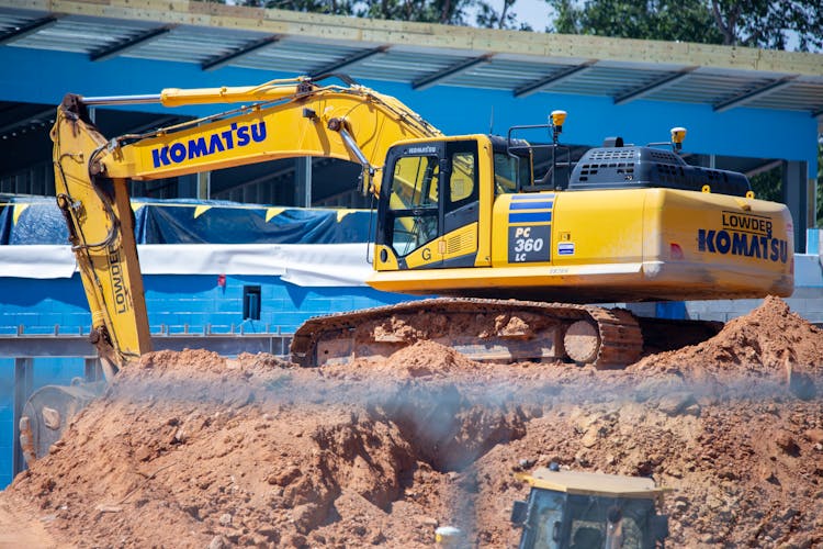 Excavator On A Construction