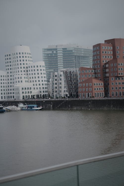 Rhine and Buildings in Dusseldorf
