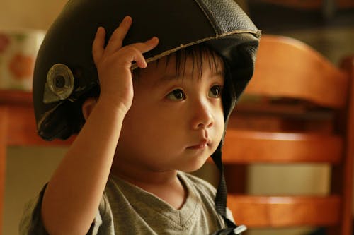 Boy in Helmet