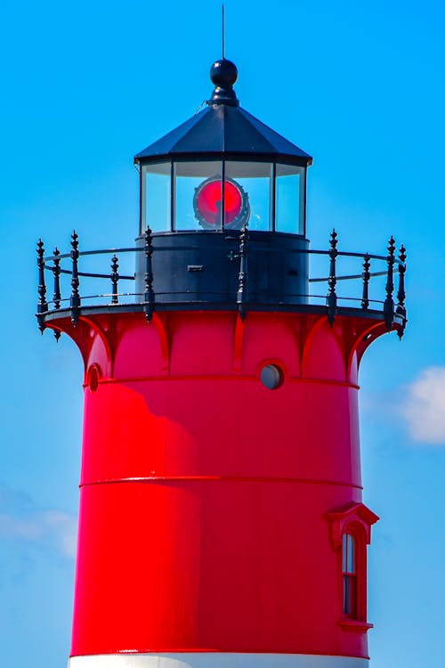 Top of Nauset Light on Cape Cod National Seashore in USA