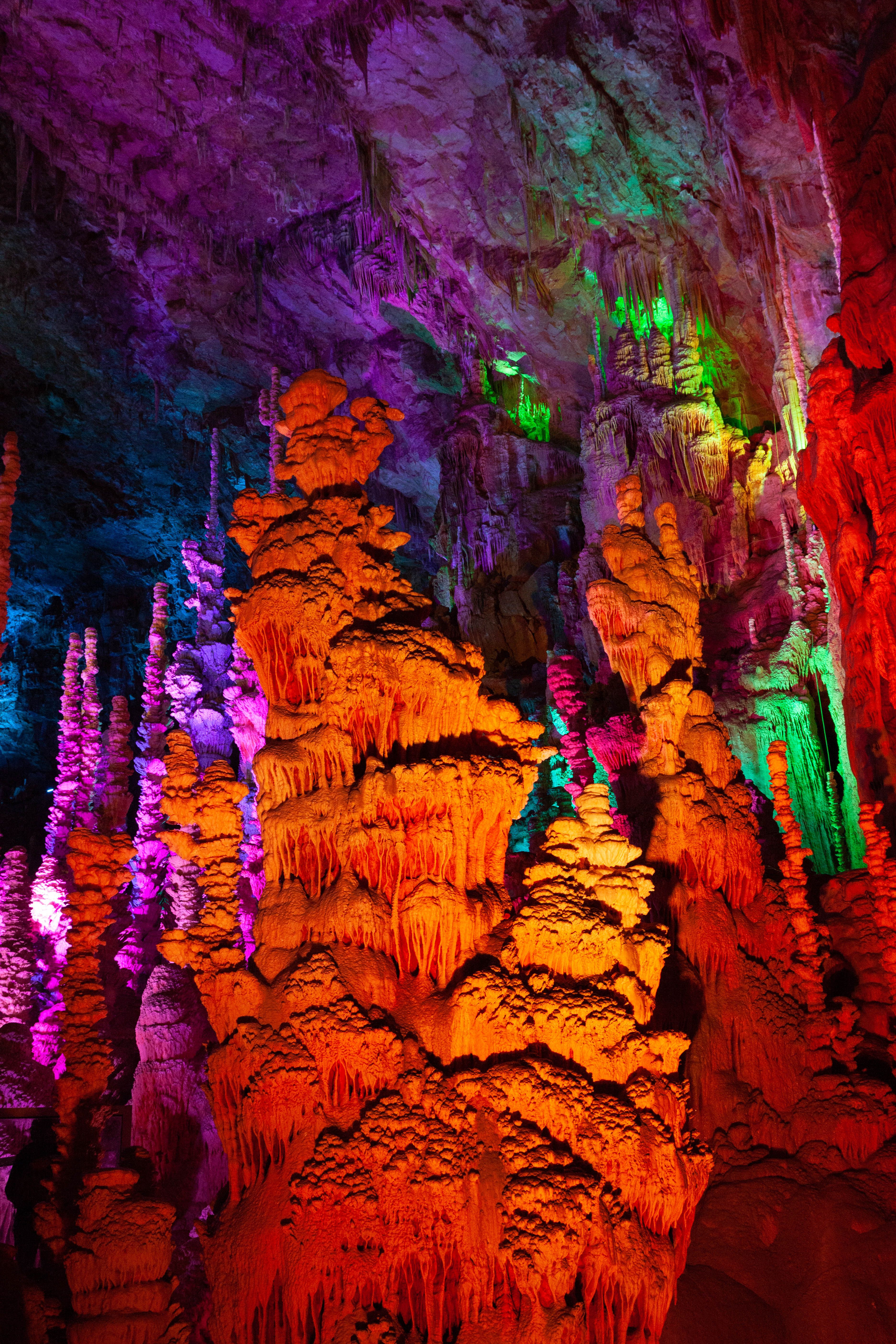 Illuminated Rocks in Cave · Free Stock Photo