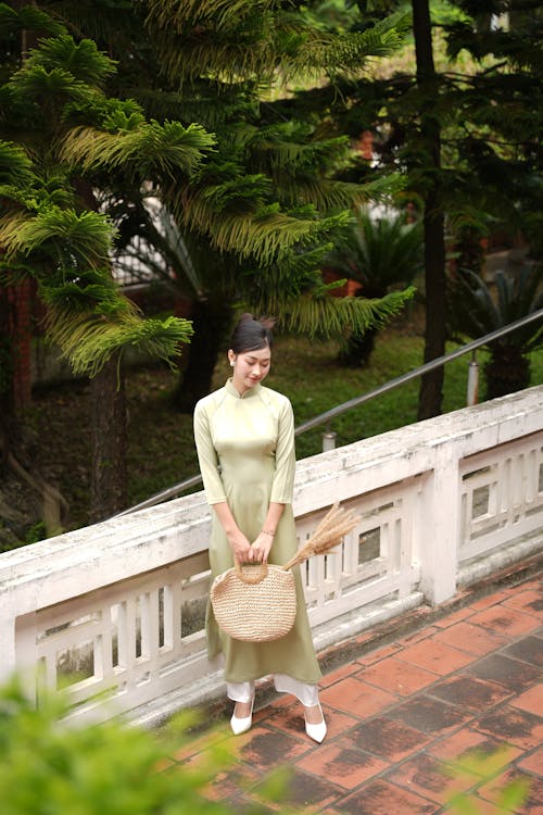 Gratis lagerfoto af asiatisk kvinde, elegance, gelænder